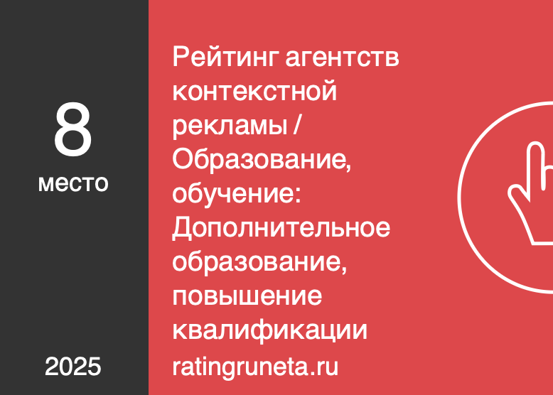 Рейтинг агентств контекстной рекламы / Образование, обучение: Дополнительное образование, повышение квалификации