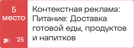 Контекстная реклама: Питание: Доставка готовой еды, продуктов и напитков