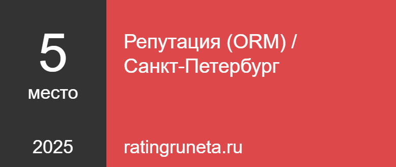 Репутация (ORM) / Санкт-Петербург