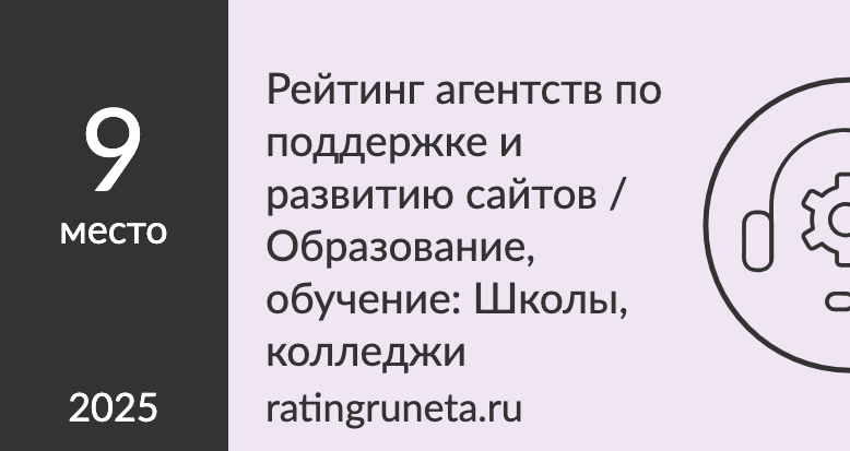 Рейтинг агентств по поддержке и развитию сайтов / Образование, обучение: Школы, колледжи