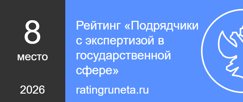 Рейтинг «Подрядчики с экспертизой в государственной сфере»
