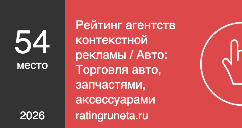 Рейтинг агентств контекстной рекламы / Авто: Торговля авто, запчастями, аксессуарами